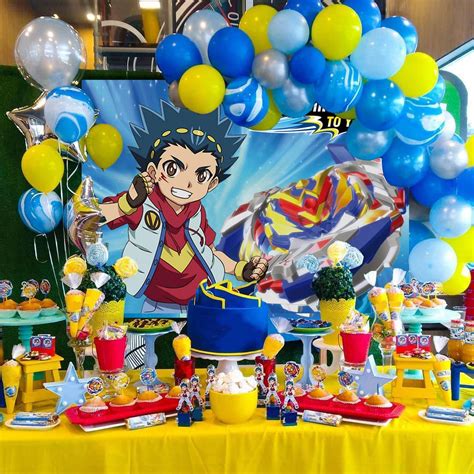 Battle Spinners Theme Backdrop Beyblade Burst Back With New Spin Custom