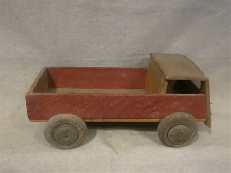 JOUET ANCIEN VINTAGE En Bois Petit Camion Benne EUR 12 00 PicClick FR