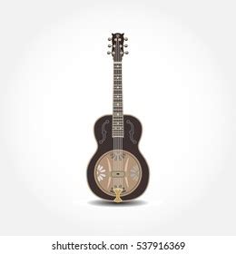 Vector Illustration Dobro American Resonator Guitar