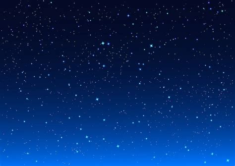 Premium Vector Bright Stars In Blue Dark Night Sky