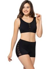 Tüllü Detaylı Şortlu Bikini Argisa