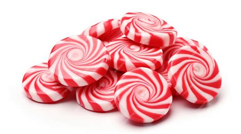 Premium Photo Classic Peppermint Swirl On White Background