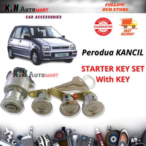 PERODUA Kancil Key Set Full Set With Key OEM Kunci Set Kancil