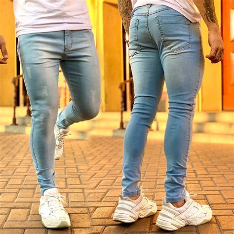 Calça Jeans Masculina Clara Slim Elastano Lycra Premium Escorrega O Preço