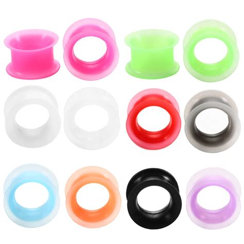 Stretch Ears Silicone Tunnels Flexible Silicone Ear Flesh Tunnel