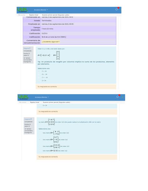 Soporte Examen Semana Segunda Vuelta Algebra Lineal Studocu