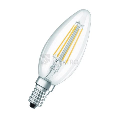 LED žárovka E14 OSRAM VALUE CL B FIL 4W 40W teplá bílá 2700K svíčka