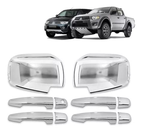 Kit Apliques Cromados Mitsubishi L200 Triton 2008 Até 2016