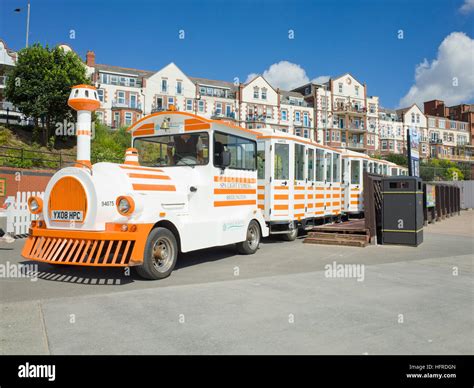 Land Train Bridlington East Yorkshire Coast Uk South Beach Stock Photo