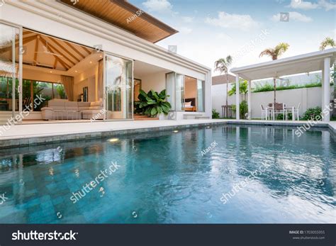 Exterior Design Pool Villa House Home Stock Photo 1703055955 Shutterstock