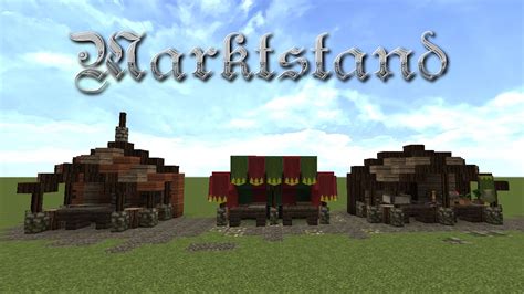 Minecraft Tutorial Marktstand Bauen Build A Market Stall Youtube