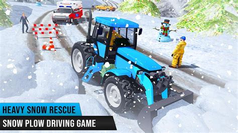 Snow Plow Truck Simulator Snow Blower Machine Driving Games Heavy