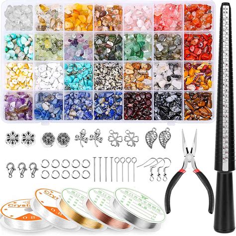 Crystal Jewelry Making Kit With Gemstone Chip Beads Ring - Etsy