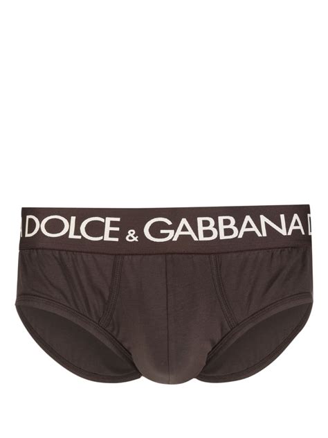 Dolce And Gabbana Logo Waistband Stretch Cotton Briefs Farfetch