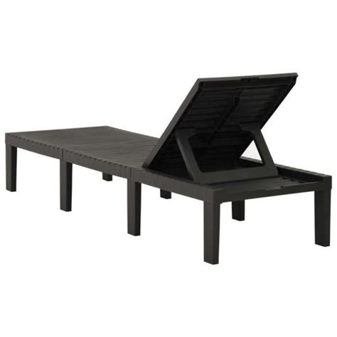 Chaise Longue Plastique Anthracite Yosoo D Cdiscount