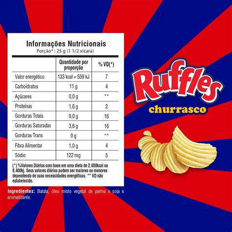 Batata Frita Ondulada Churrasco Elma Chips Ruffles Pacote 57g