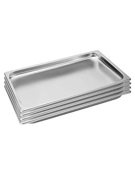 SOGA 4X Gastronorm GN Pan Full Size 1 1 GN Pan 2cm Deep Stainless Steel