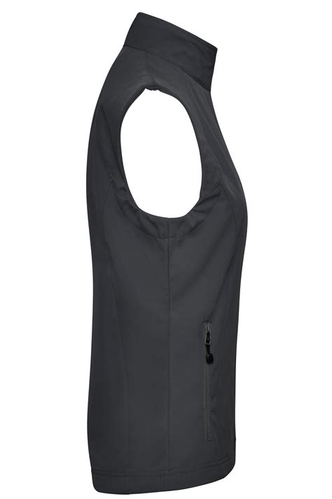 Damen Ladies Softshell Vest Black Daiber