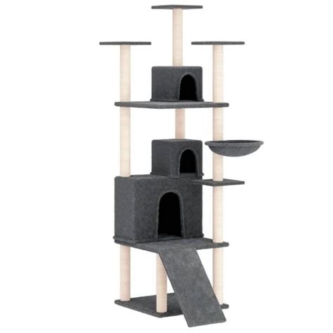 Fafeicy Arbre Chat Avec Griffoirs En Sisal Gris Fonc Cm Fa