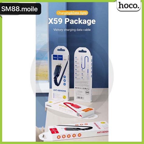 HOCO X59 สายชาร์จถักไนล่อน มีทุกหัว สำหรับ For-iOS / Micro / Type-C ...
