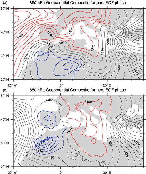 Composite Of The 850 HPa Geopotential Height Gpm For Positive A And