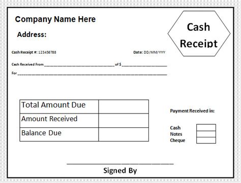 Sample Cash Receipt Template - 21+ Free Documents in PDF, Word