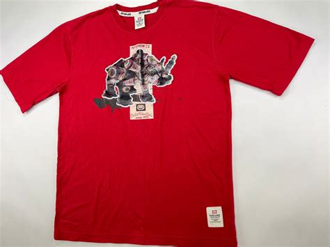 Ecko Unltd T Shirt Red Vintage Shirt 90s Hip Hop Clothing Etsy