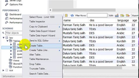 How To View And Search Table Data In Mysql Workbench Youtube