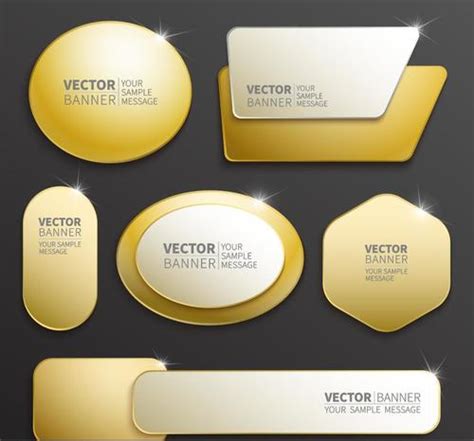 Shiny Labels Benners Template Vector 04 Free Download