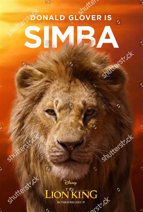 Lion King 2019 Poster Art Simba Donald Editorial Stock Photo Stock