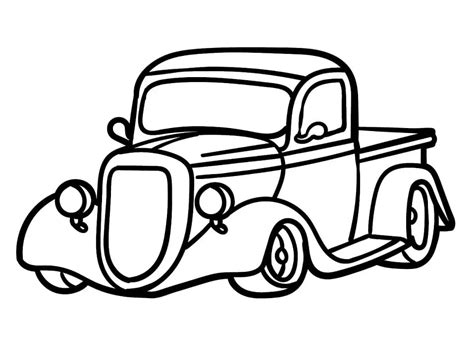 Hot Rod Coloring Page