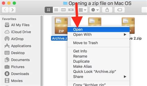 How To Open Zip Files On Mac Os