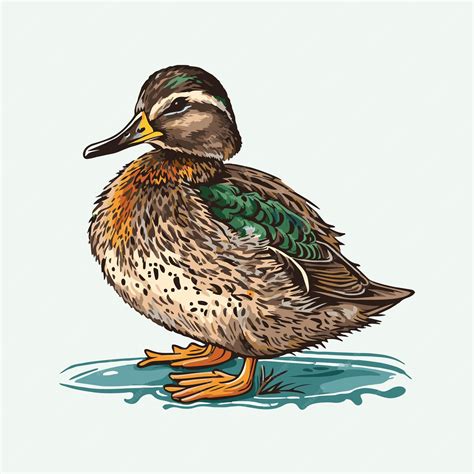 premium vector vector cute mallard bird cartoon style
