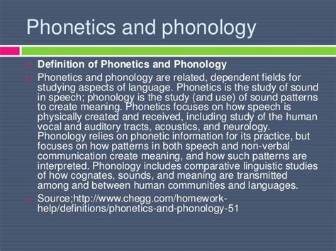 Phonetics And Phonology