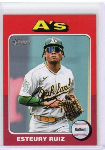 Esteury Ruiz 2024 Topps Heritage Red 300 Athletics EBay