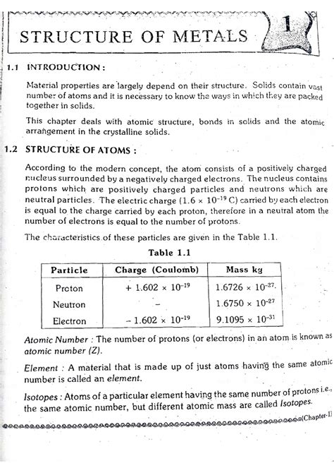 Structure Of Metals Part 1 Diploma In Instrumentation Engineering