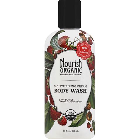 Nourish Organic Body Wash Moisturizing Cream Wild Berries 10 Oz Bar