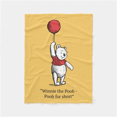 Winnie the Pooh for Short Fleece Blanket | Zazzle