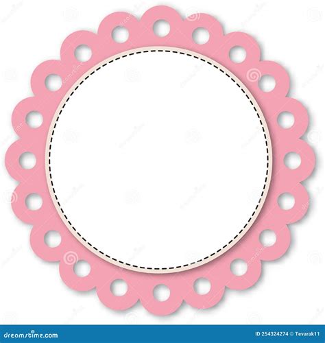 Pink Frame In Vintage Vector Illustration Eps10 Stock Illustration