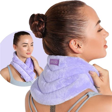 REVIX Neck Heating Pad Microwavable Heated Neck Wrap With Moist Heat