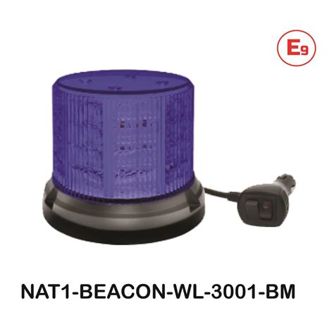 Blue beacon light Police warning emergency light