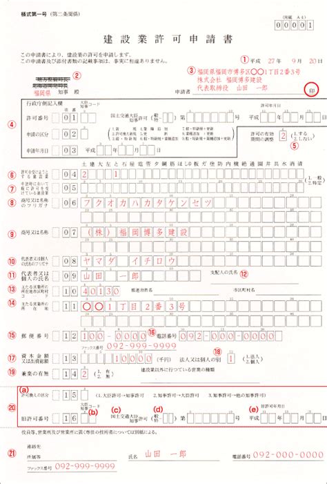 建設業許可申請書 福岡の支援・代行 建設業許可申請サポートセンター