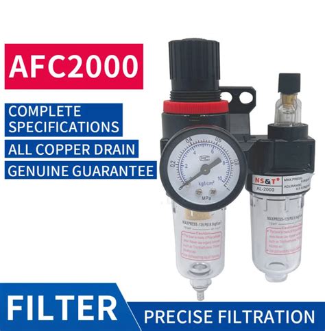 AFC2000 1 4 Air Compressor Oil Water Separator Filter Regulator Trap