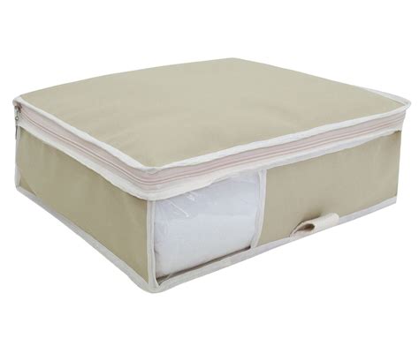 Organizador Para Roupa De Cama Window Bege 30x10x36cm Br