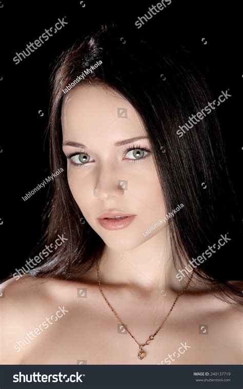 Beautiful Sexy Brunette Girl Posing On Stock Photo Shutterstock