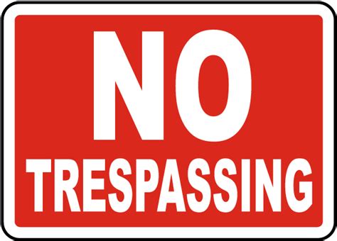 No Trespassing Sign F5945 By