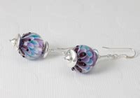 Dahlia Lampwork Earrings By Ciel Creations