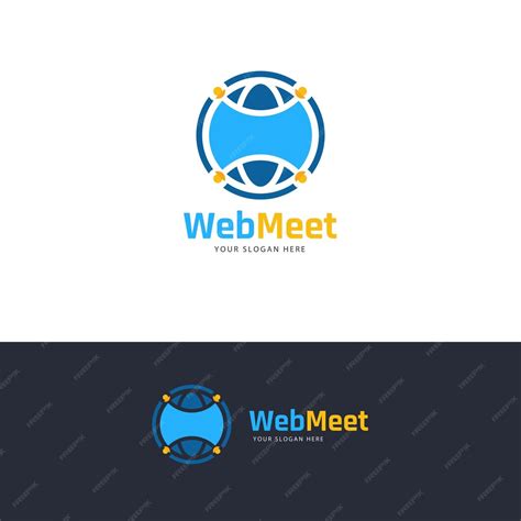 Premium Vector Online Video Meeting Logo Template