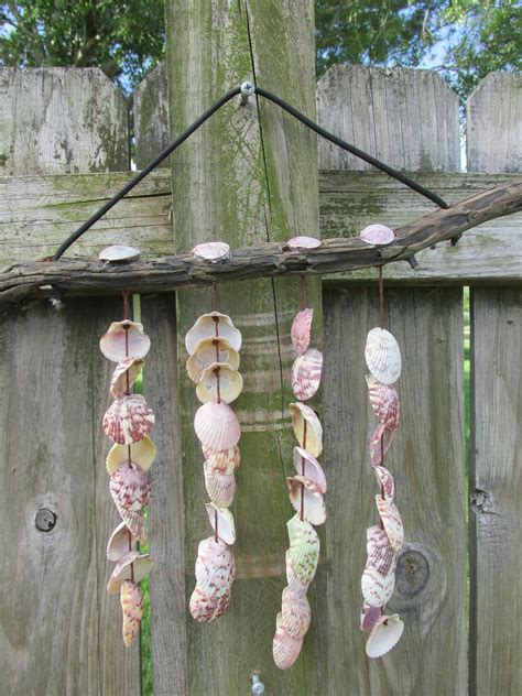 Driftwood Seashell Wind Chimewall Art By Crazymindzdesignz On Etsy Sea Shells Diy Seashell