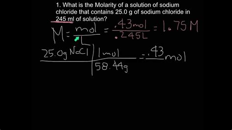 Calculating Molarity Youtube | Hot Sex Picture